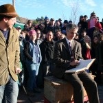 Writer/director Aaron Wiederspahn and David Strathairn with the crew of “The Sensation of Sight”