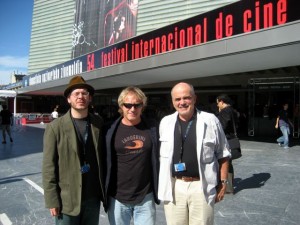 Aaron, Mark & me in front of the Kursaal