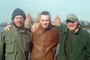 Aaron and me with Edvinas in Lithuania